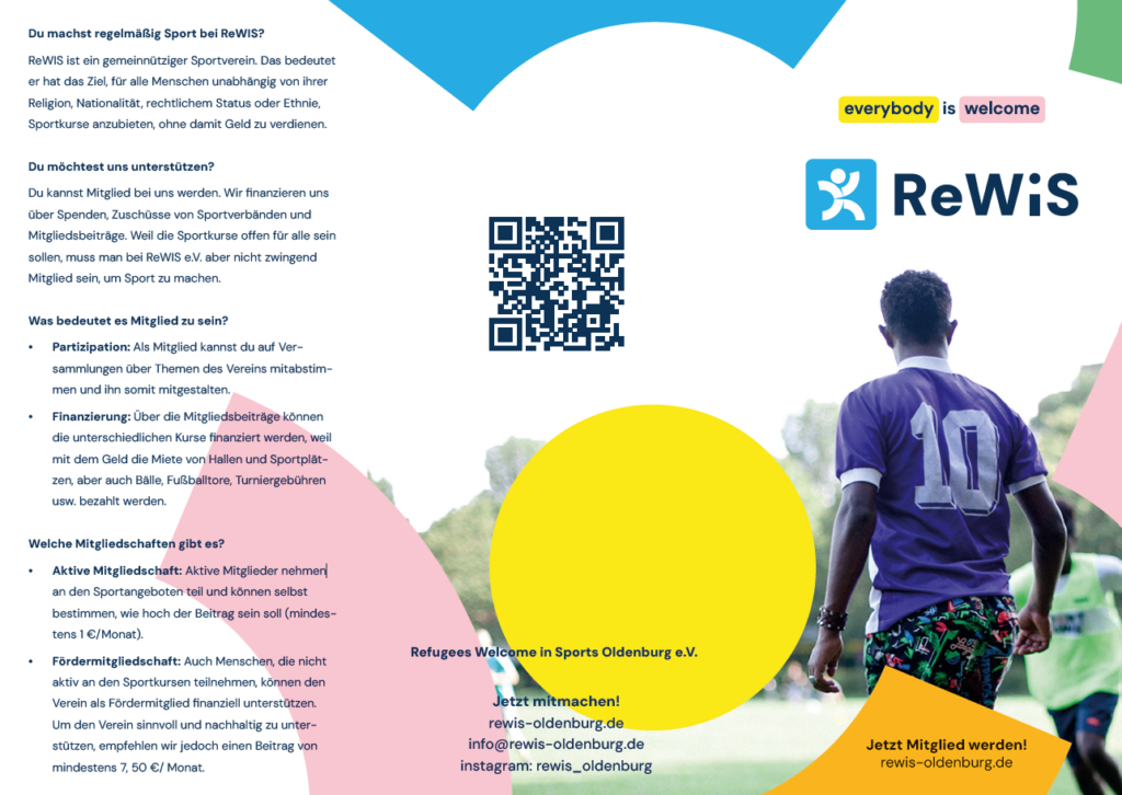 Flyer mit Informationen zur Mitgliedschaft bei ReWiS